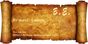 Brausz Emese névjegykártya
